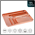 Cooper color Square Stainless steel food serving tray